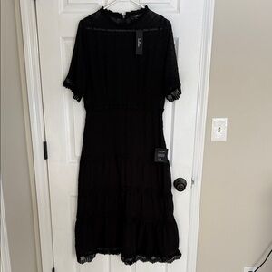 Lulu's Black Lace Dress